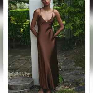 Zara Brown Midi Dress